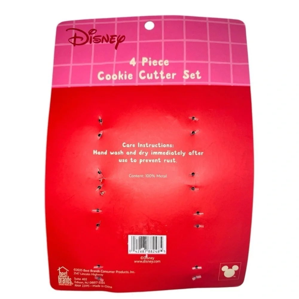 5/$25 Disney Mickey Minnie Mouse 4 Piece Cookie Cutter Set